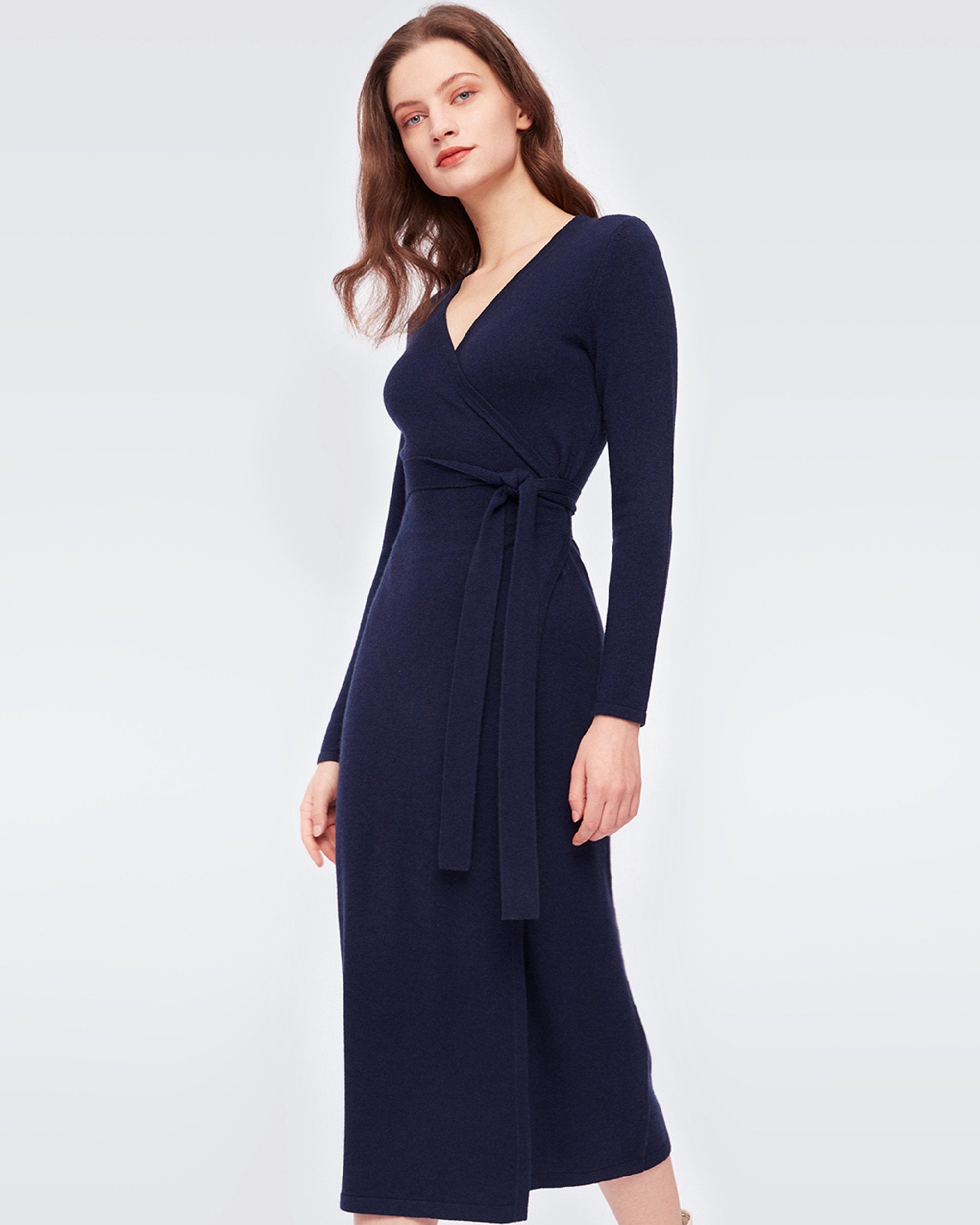 Astrid Midi Wrap Dress in Cashmere \u0026 Wool – Diane von Furstenberg EU